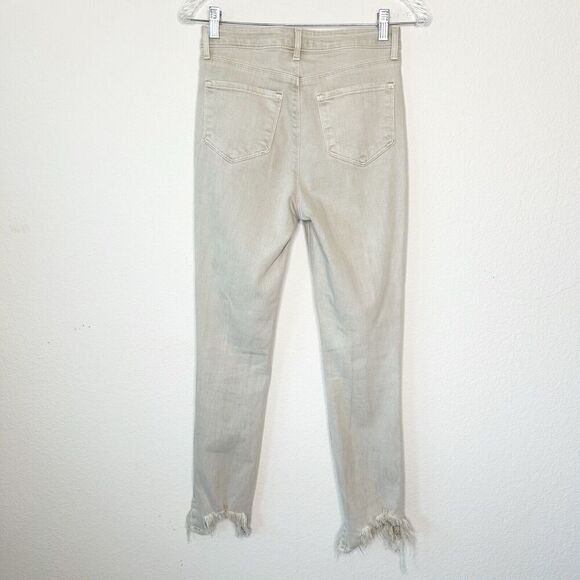 L'Agence High Line High Rise Skinny Distressed Jeans in Biscuit 24 - Picture 6 of 10